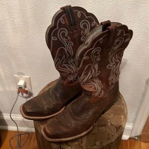 Ariat 15825 Legend Women's Distressed Brown Pull On Leather Cowboy Boots US 7